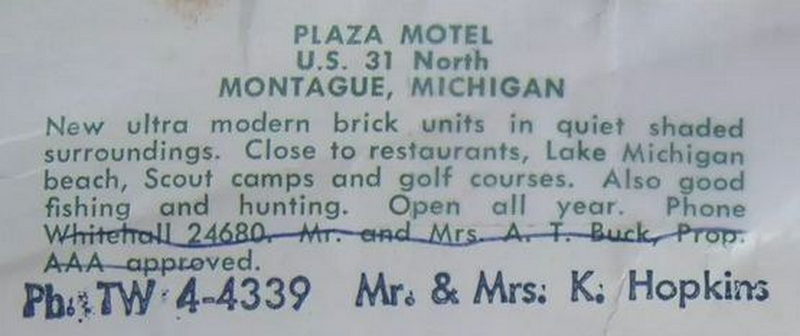 Montgomery Inn and Suites (Plaza Motel) - Postcard